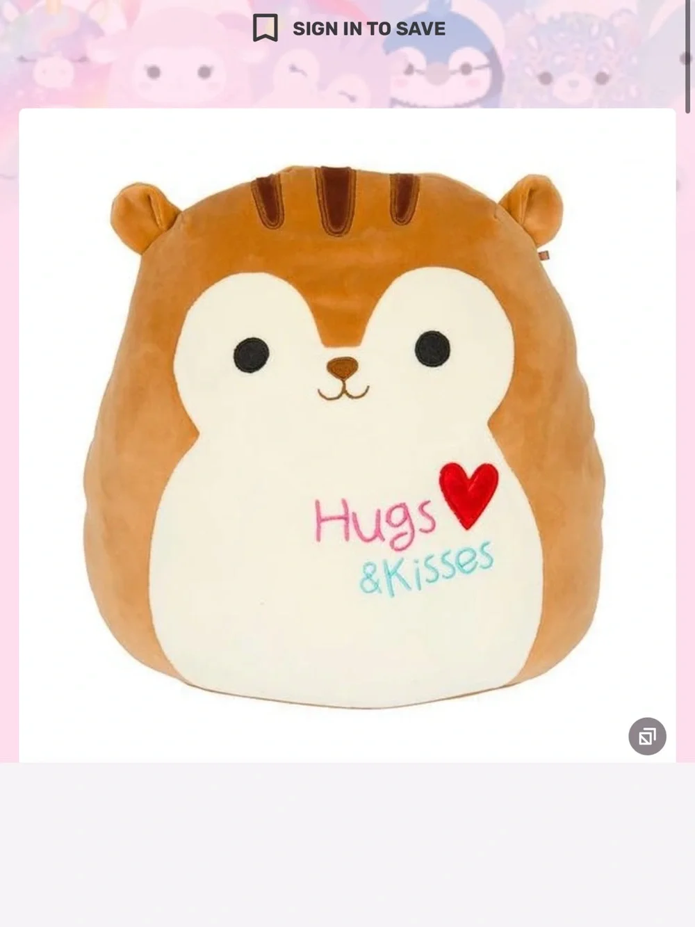 Squishmallows Brown & Cream Hedgehog Plush 